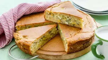 Заливной пирог с рыбой